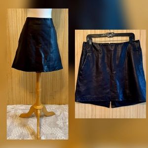 Theyskens’ Theory Black Calf Leather Skirt